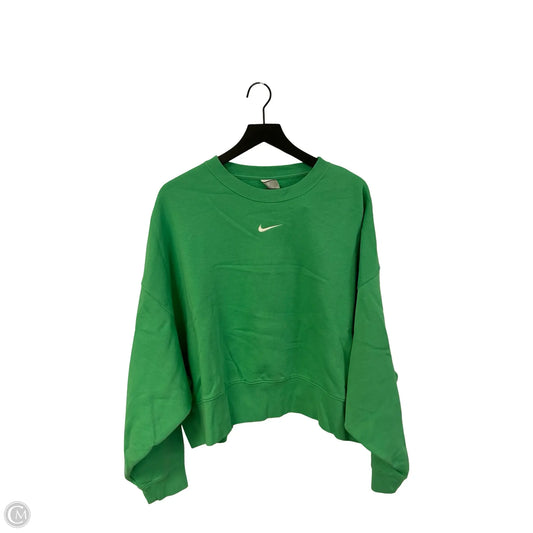 Sweatshirt Crewneck By Nike In Green, Size: L