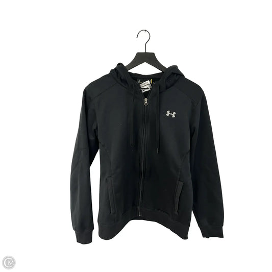 Athletic Sweatshirt Hoodie By Under Armour In Black, Size: L