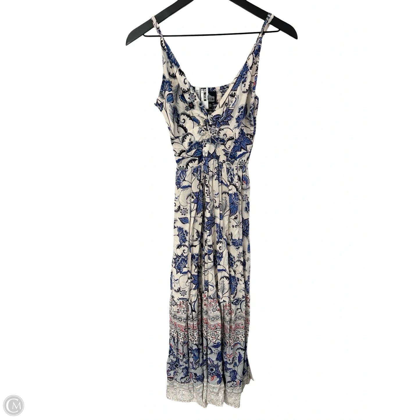 Dress Casual Maxi By Angie In Blue & Cream, Size: M