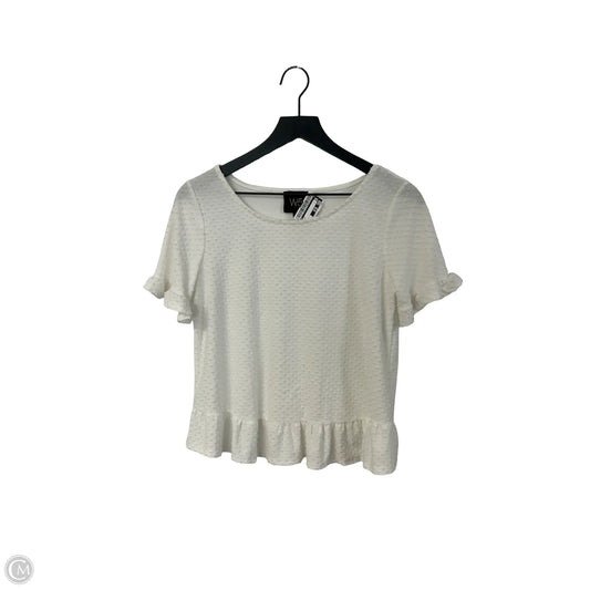 Top Short Sleeve By W5 In White, Size: S