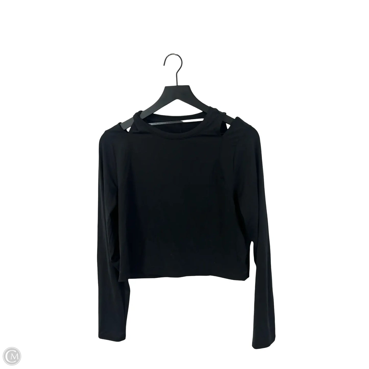 Athletic Top Long Sleeve Crewneck By All In Motion In Black, Size: L