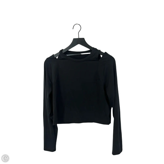 Athletic Top Long Sleeve Crewneck By All In Motion In Black, Size: L