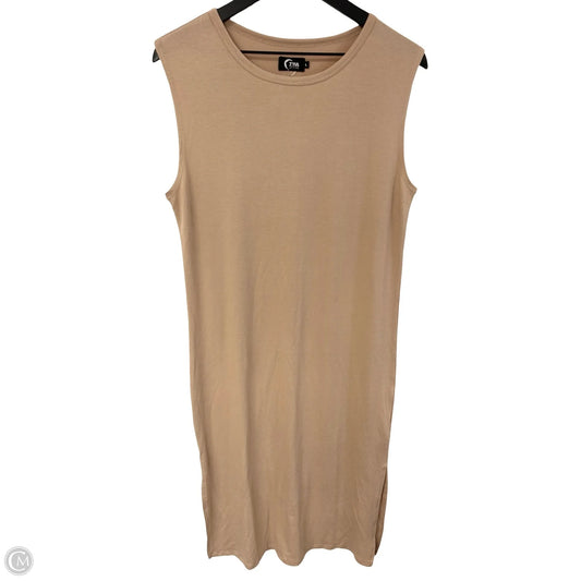 Dress Casual Midi By Zyia In Tan, Size: L
