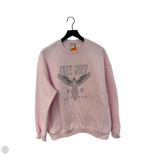 Sweatshirt Crewneck By Clothes Mentor In Pink, Size: L