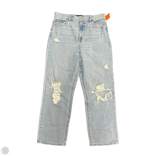 Jeans Straight By Express In Blue Denim, Size: 8