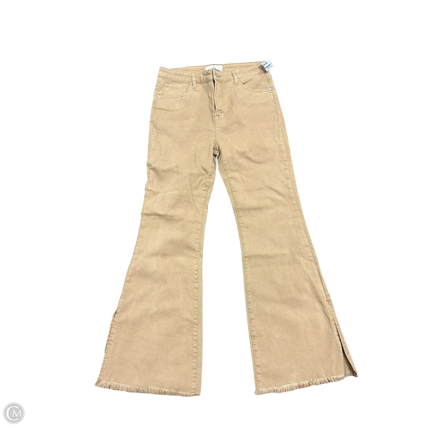 Jeans Cropped By Risen In Tan, Size: 12