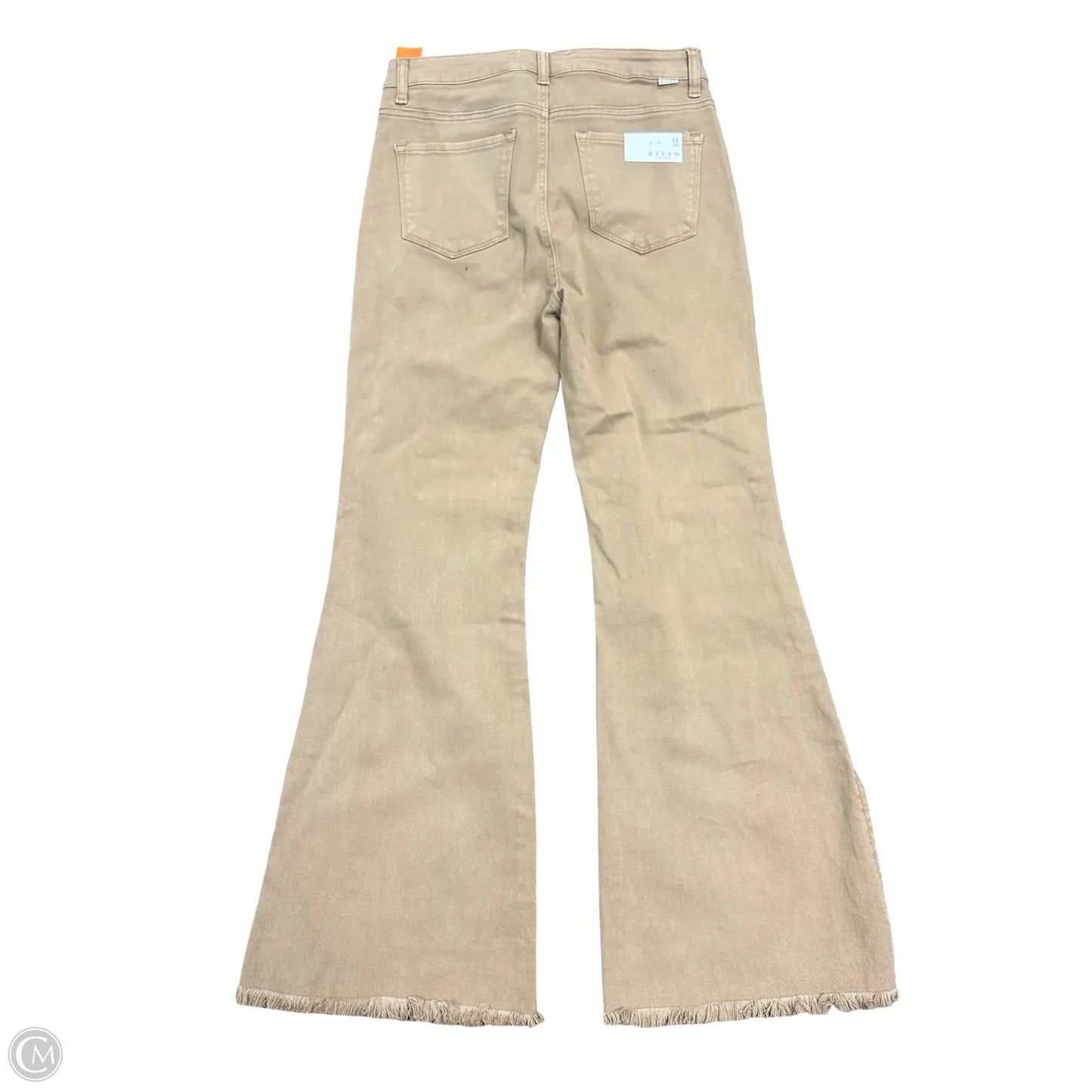 Jeans Cropped By Risen In Tan, Size: 12