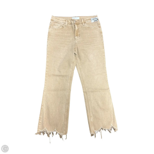 Jeans Cropped By Vervet In Tan, Size: 10