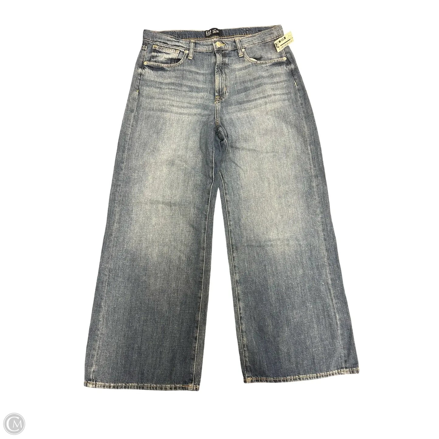 Jeans Wide Leg By Gap In Blue Denim, Size: 12