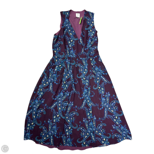 Dress Casual Midi By Cabi In Blue & Purple, Size: 8