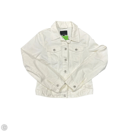Jacket Denim By Banana Republic In White Denim, Size: S