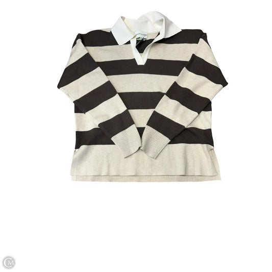 Sweater By Freshman In Brown & Cream, Size: S