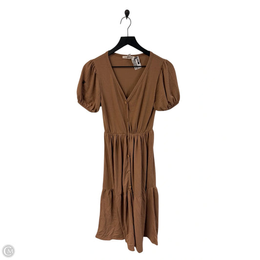 Dress Casual Midi By Caution To The Wind In Brown, Size: M