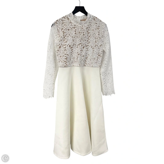 Dress Party Midi By Clothes Mentor In White, Size: L