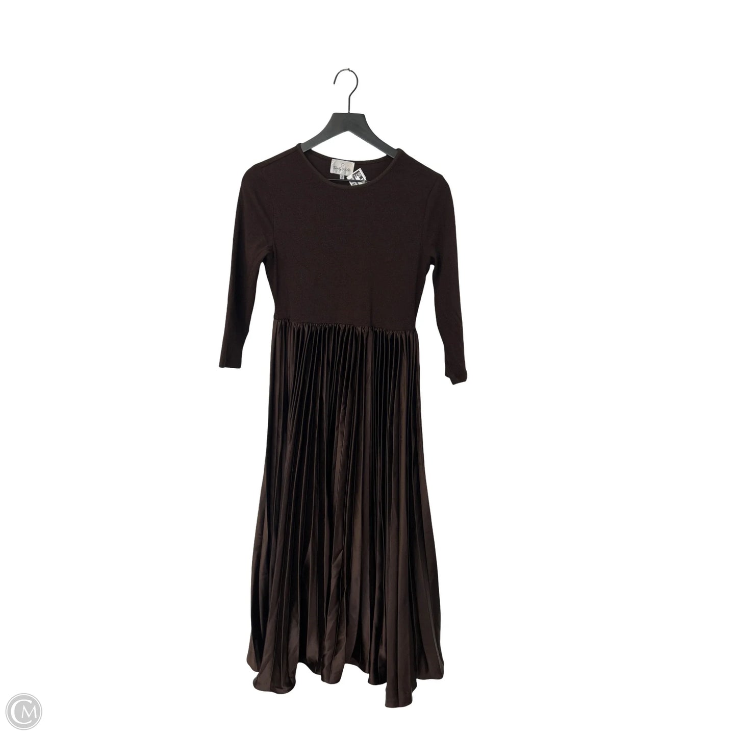 Dress Casual Midi By Cmc In Brown, Size: S