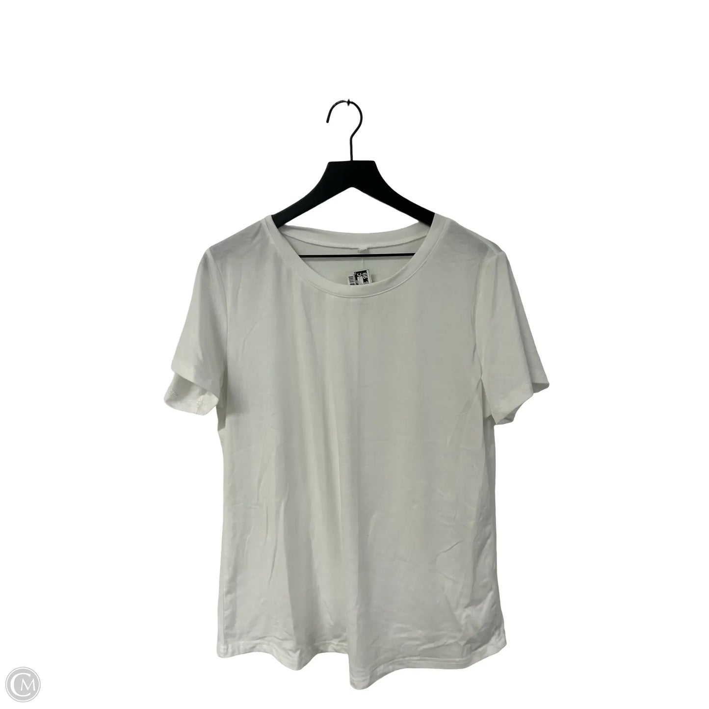 Top Short Sleeve Basic By Cme In White, Size: L