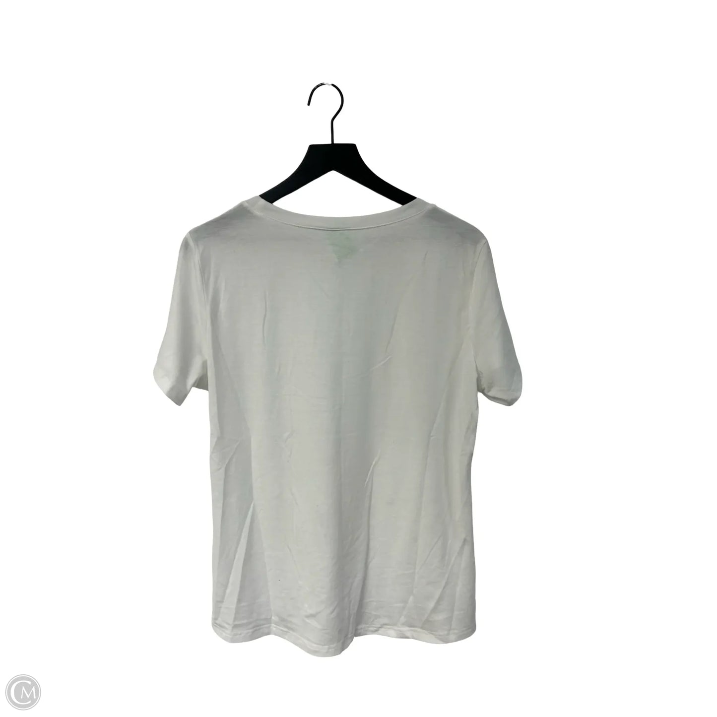 Top Short Sleeve Basic By Cme In White, Size: L