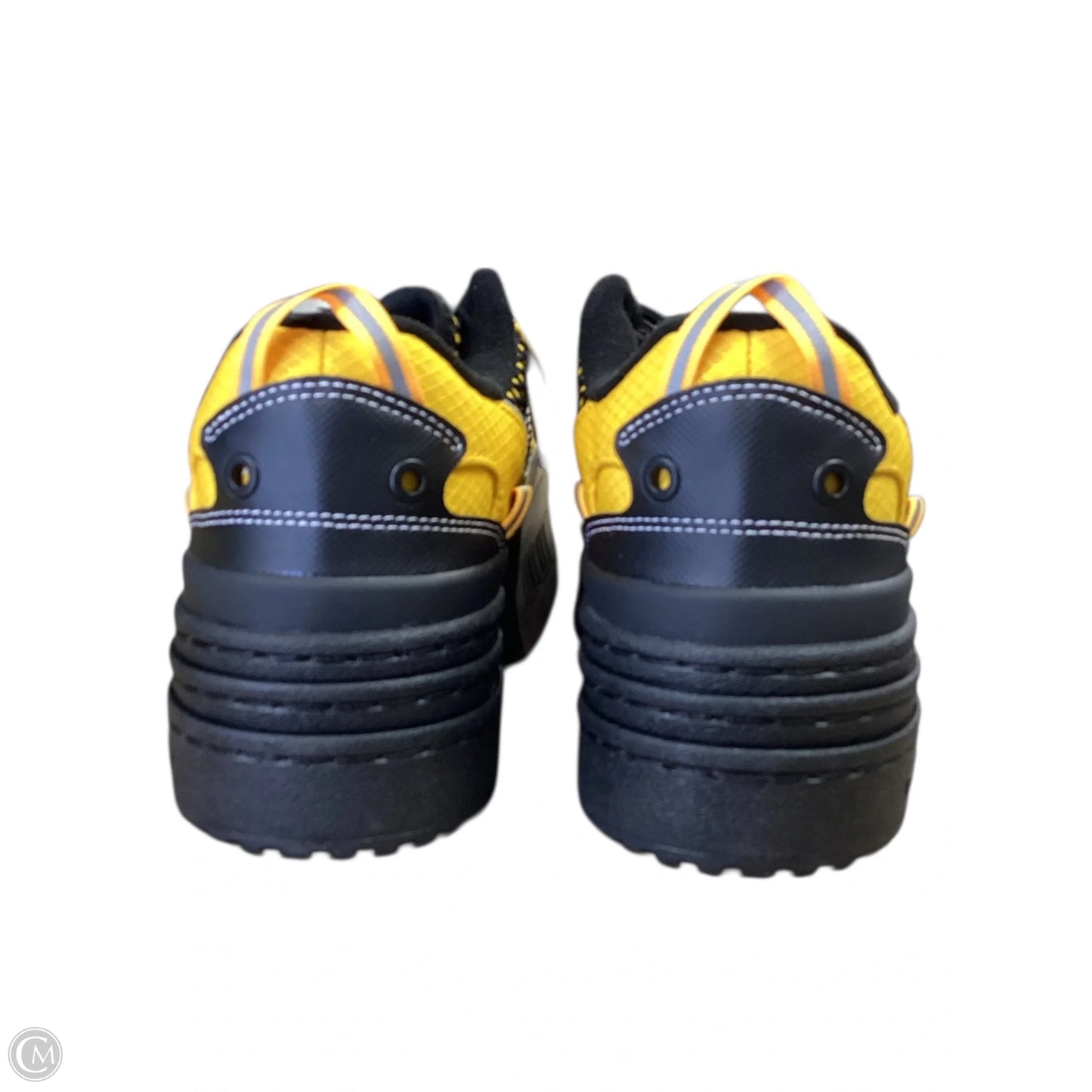 Shoes Sneakers By Adidas In Black & Yellow, Size: 7