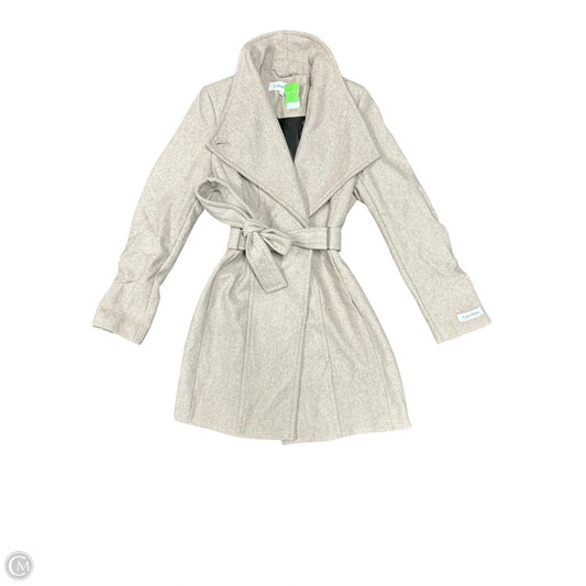 Coat Peacoat By Calvin Klein In Tan, Size: S