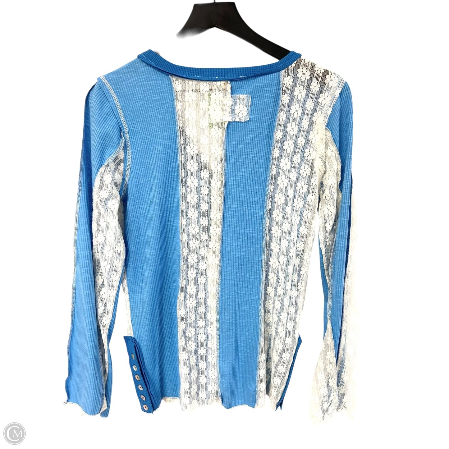 Top Long Sleeve By Pol In Blue, Size: S