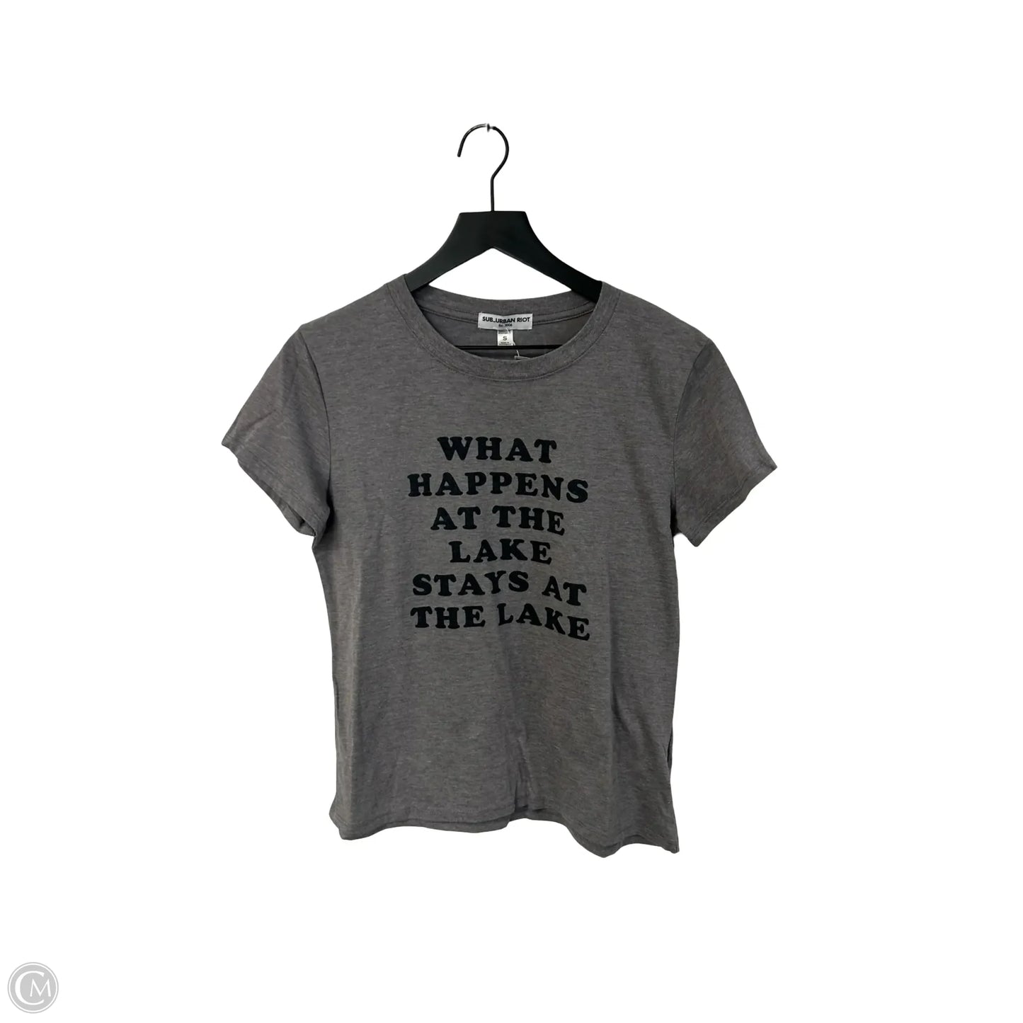 Top Short Sleeve Basic By Clothes Mentor In Grey, Size: S