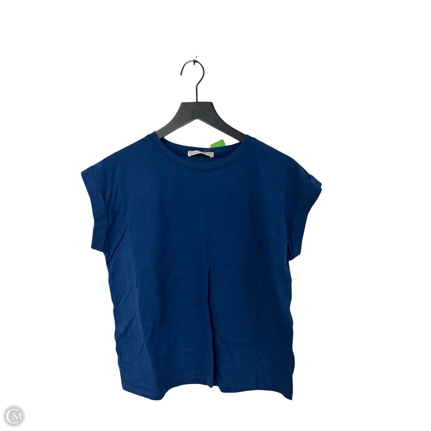 Top Short Sleeve Basic By Zenana In Blue, Size: S