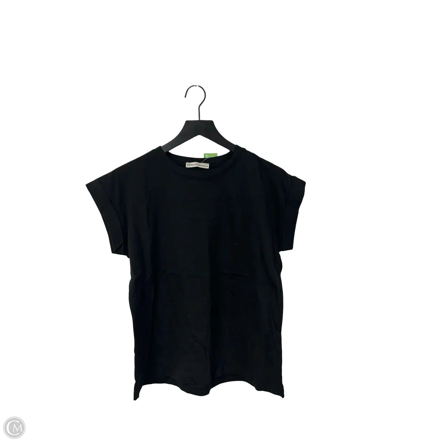 Top Short Sleeve Basic By Zenana In Black, Size: S