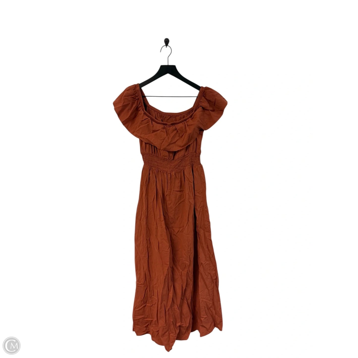 Dress Casual Midi By Old Navy In Orange, Size: M