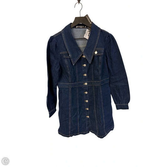 Dress Casual Short By Allegra K In Blue Denim, Size: S