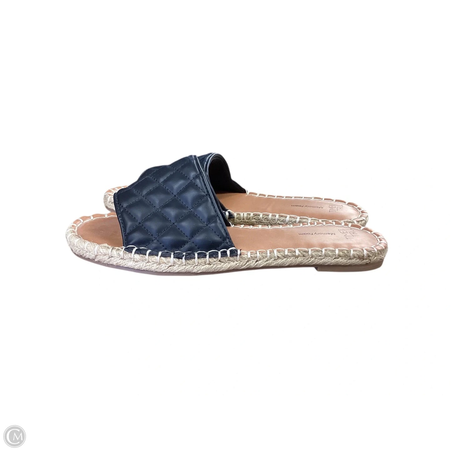 Sandals Flats By Time And Tru In Black, Size: 8.5