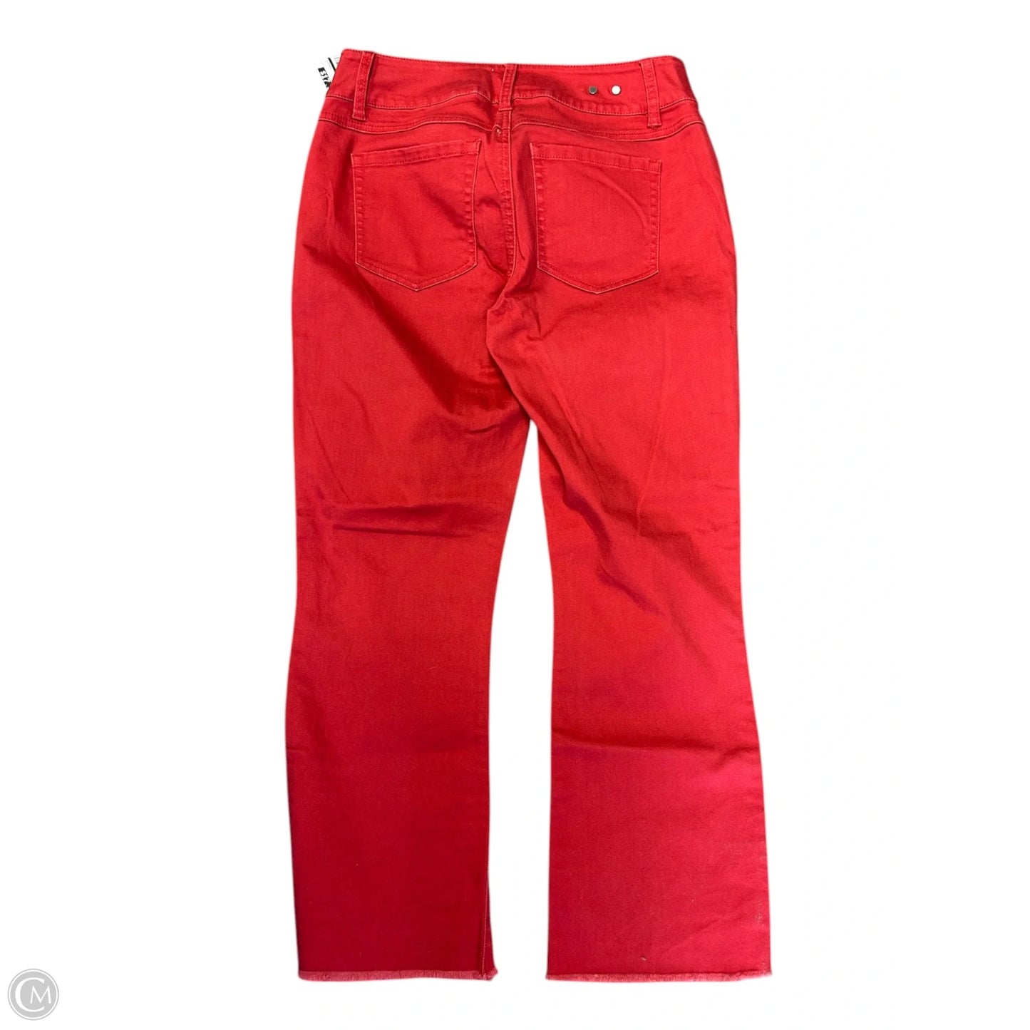 Jeans Cropped By Cabi In Red Denim, Size: 4