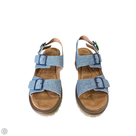 Sandals Heels Block By Clothes Mentor In Blue, Size: 9.5