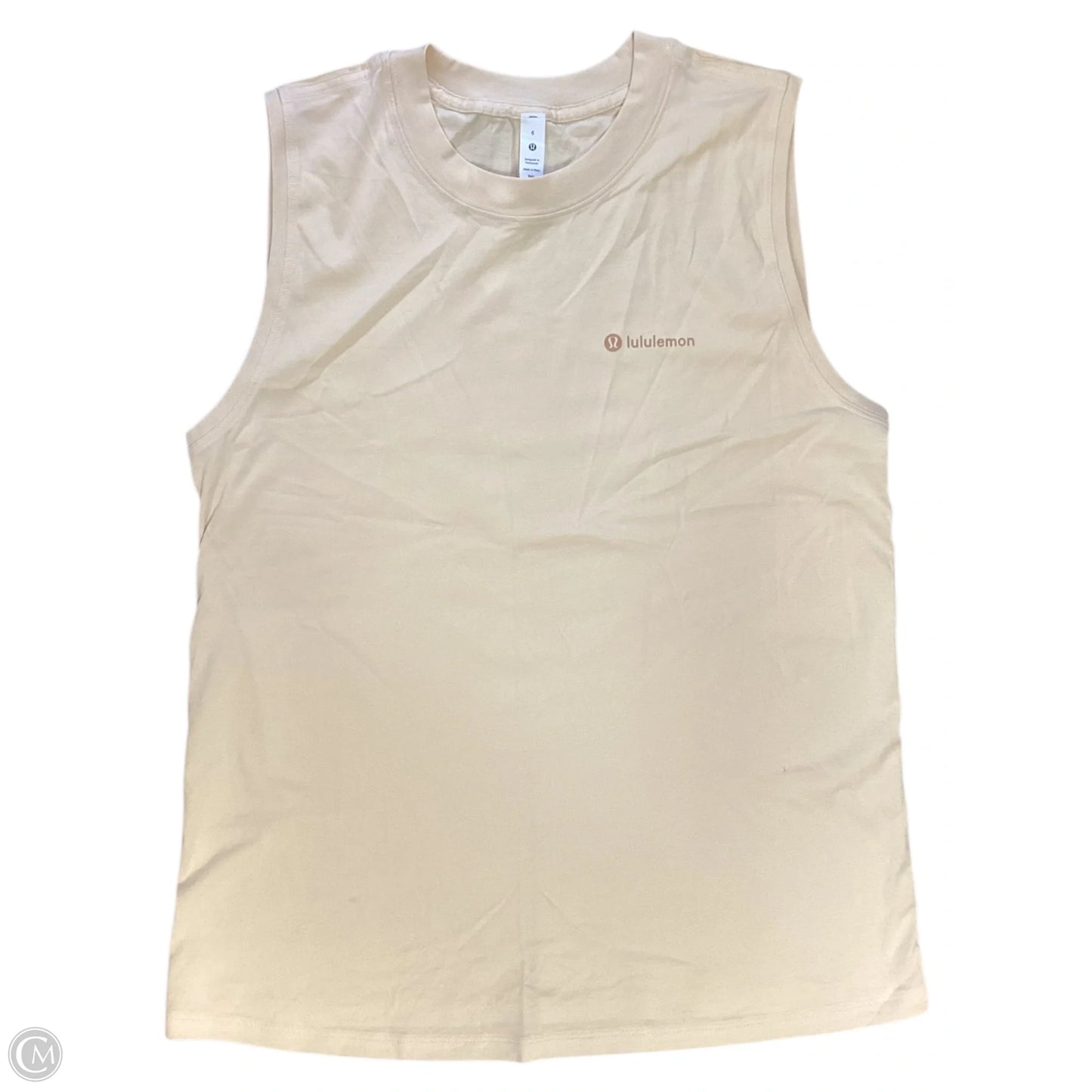 Athletic Tank Top By Lululemon In Tan, Size: 6