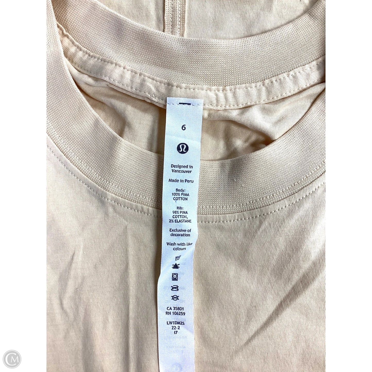 Athletic Tank Top By Lululemon In Tan, Size: 6