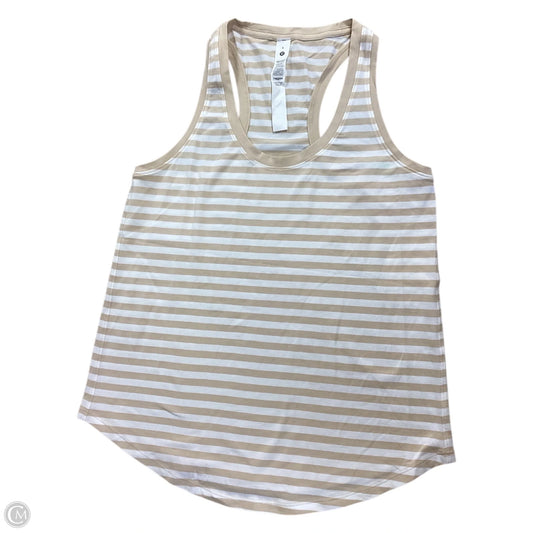 Athletic Tank Top By Lululemon In Striped Pattern, Size: 6