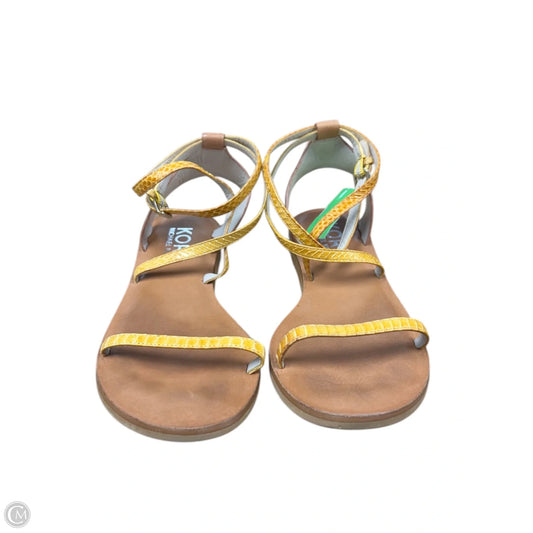 Sandals Flats By Michael By Michael Kors In Yellow, Size: 9