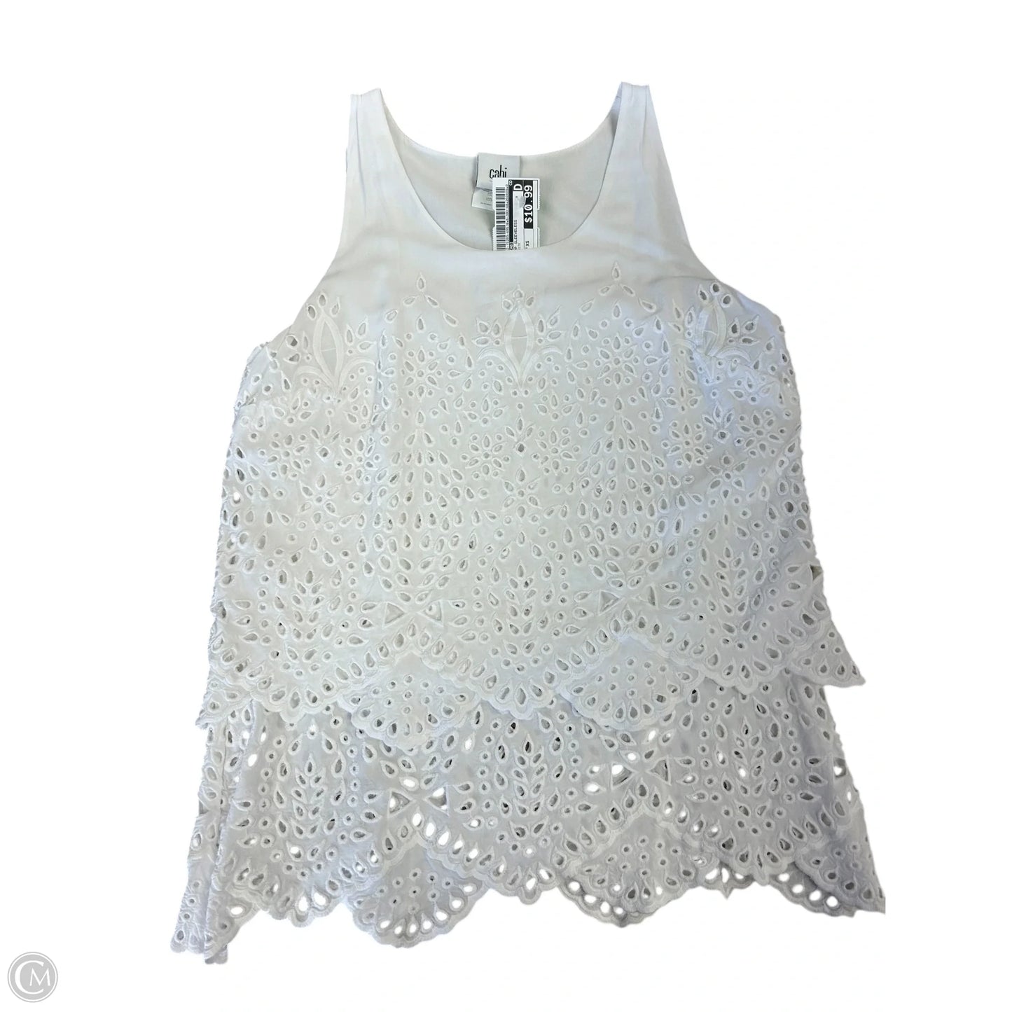 Top Sleeveless By Cabi In White, Size: Xs