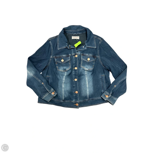 Jacket Denim By Clothes Mentor In Blue Denim, Size: 3x