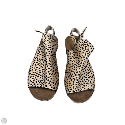 Sandals Flats By Pierre Dumas In Animal Print, Size: 8