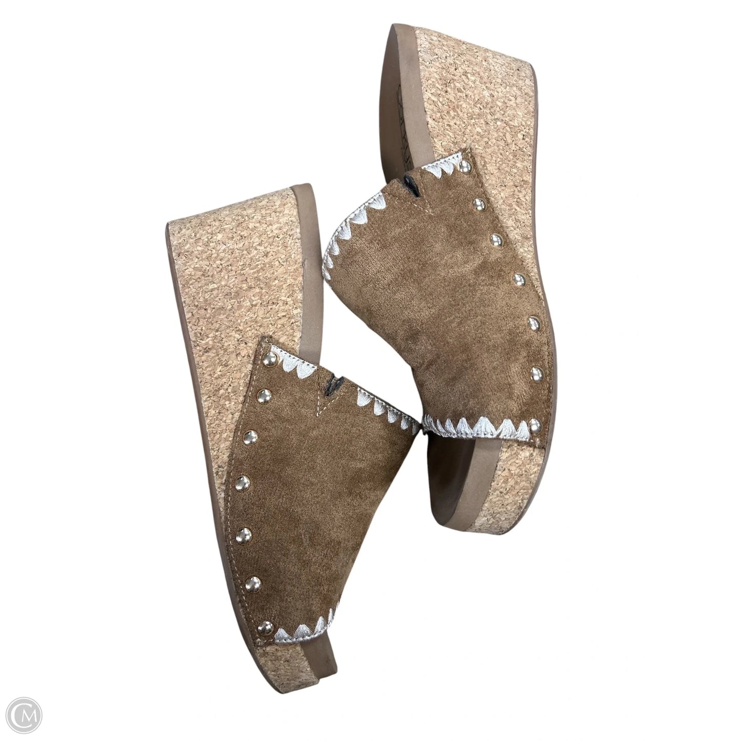 Sandals Heels Wedge By Corkys In Brown, Size: 8