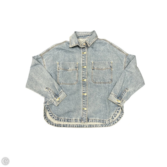 Jacket Denim By Clothes Mentor In Blue Denim, Size: L