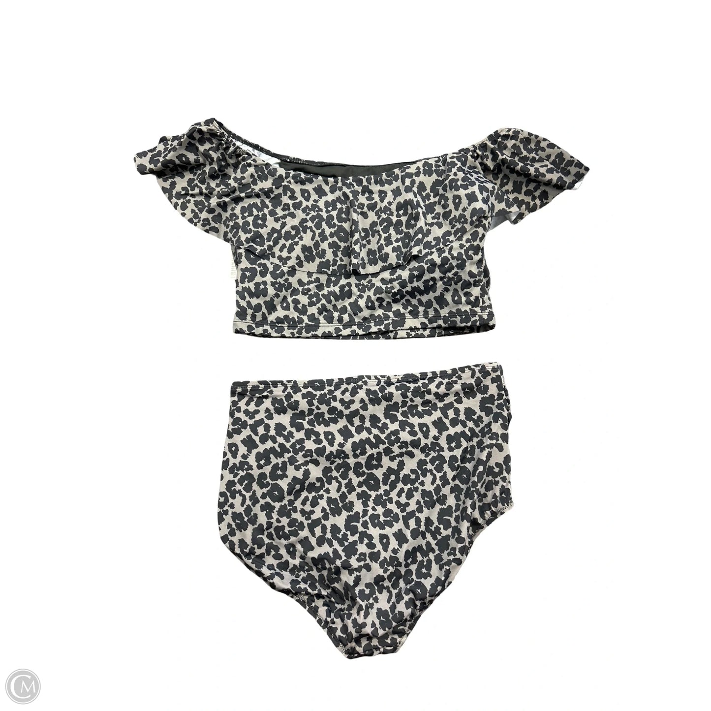 Swimsuit 2pc By Cmc In Black & Grey, Size: M