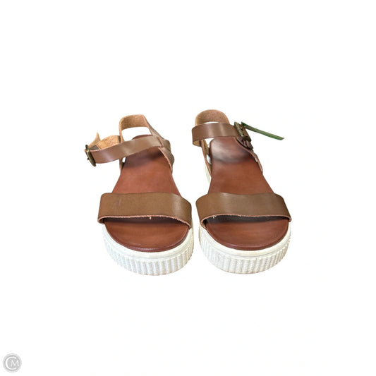 Sandals Heels Platform By Mia In Brown, Size: 7.5