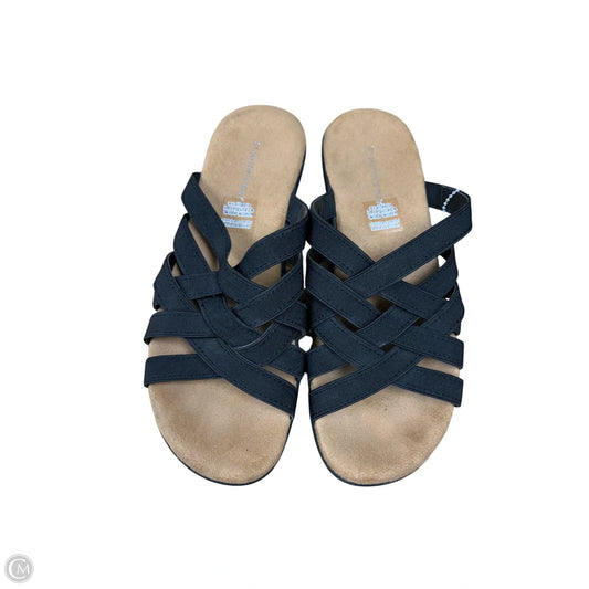 Sandals Flats By St Johns Bay In Black, Size: 6