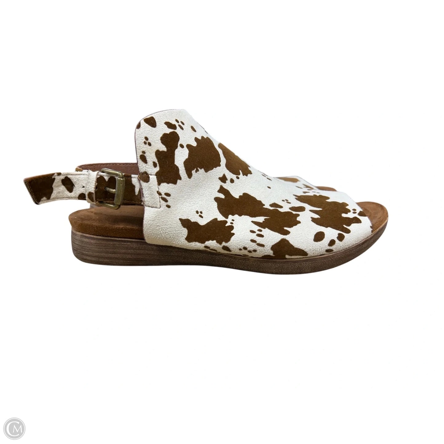 Sandals Flats By Pierre Dumas In Brown & Cream, Size: 8.5