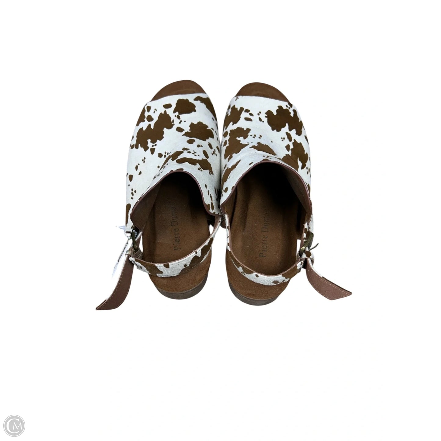 Sandals Flats By Pierre Dumas In Brown & Cream, Size: 8.5