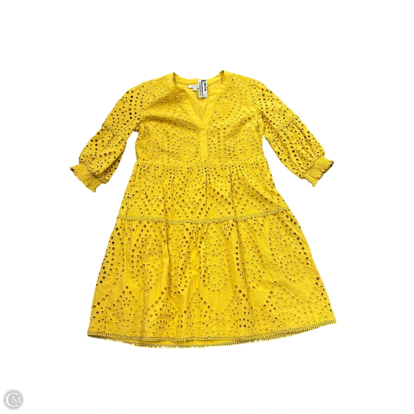 Dress Casual Short By Chicos In Yellow, Size: 6