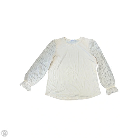 Top Long Sleeve By Chicos In Cream, Size: L