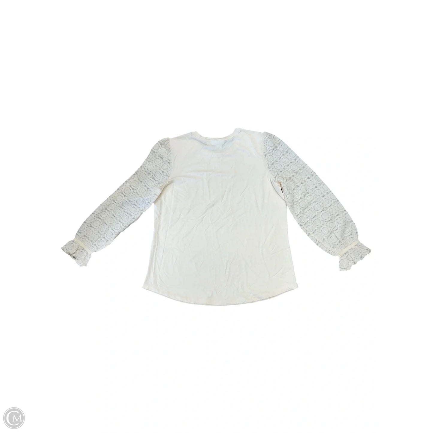 Top Long Sleeve By Chicos In Cream, Size: L