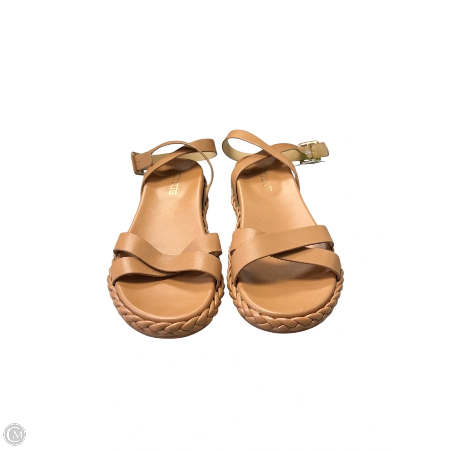 Sandals Flats By Chicos In Brown, Size: 8